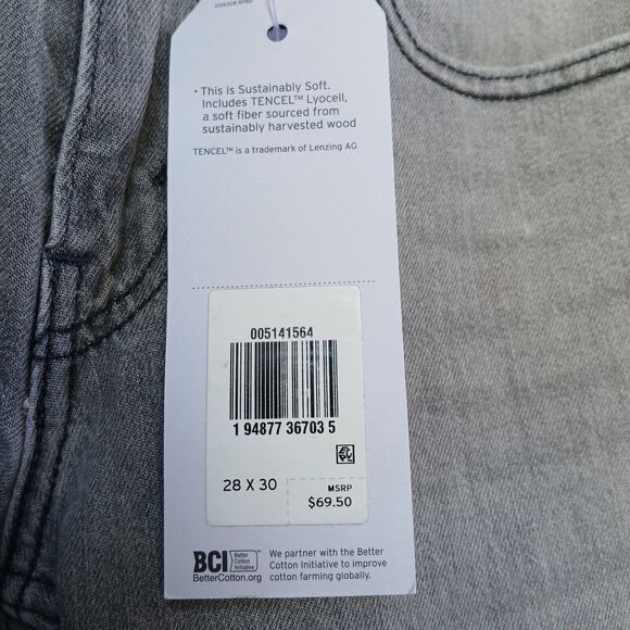 Levi's Flex 514 Straight Leg Men's Stretch Regular Fit Jeans Sz 28x30 Grey Color - Picture 9 of 12